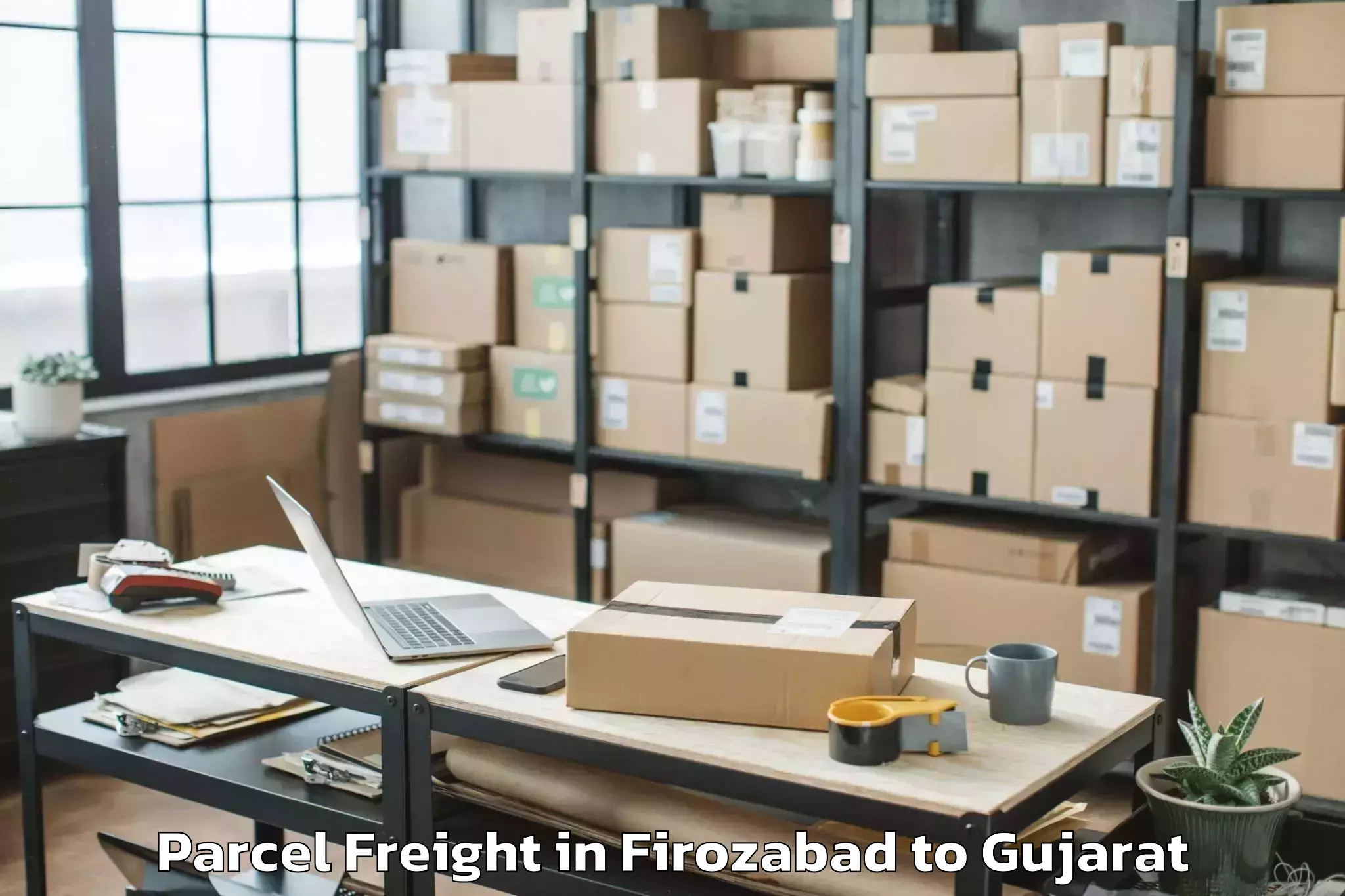 Easy Firozabad to Surat Airport Stv Parcel Freight Booking